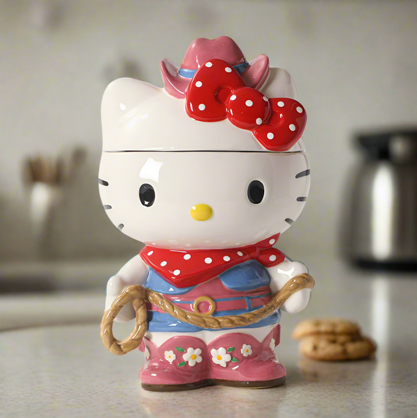 Hello Kitty Cowgirl Cookie Jar - Christmas Cheer All Year