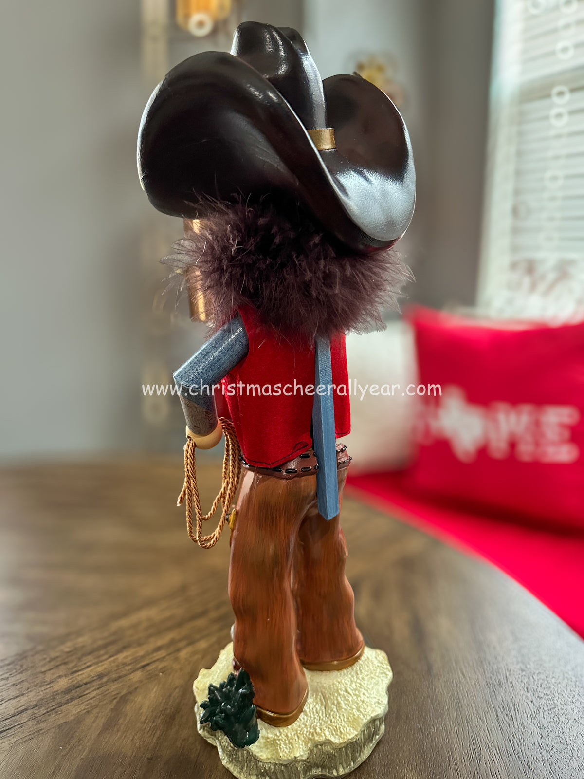 Super detail on the cowboy nutcracker by kurt adler available at Christmas Cheer All Year store. 