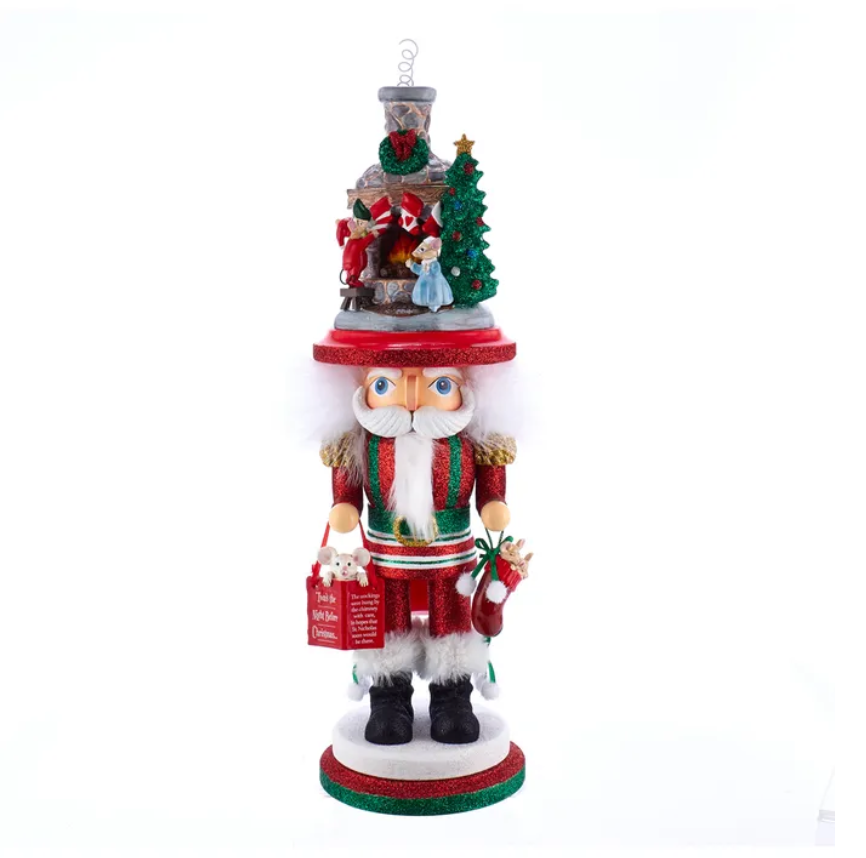 Christmas Cheer All Year 17.5" Hollywood nutcrackers stockings on fireplace HA0467 by Kurt Adler