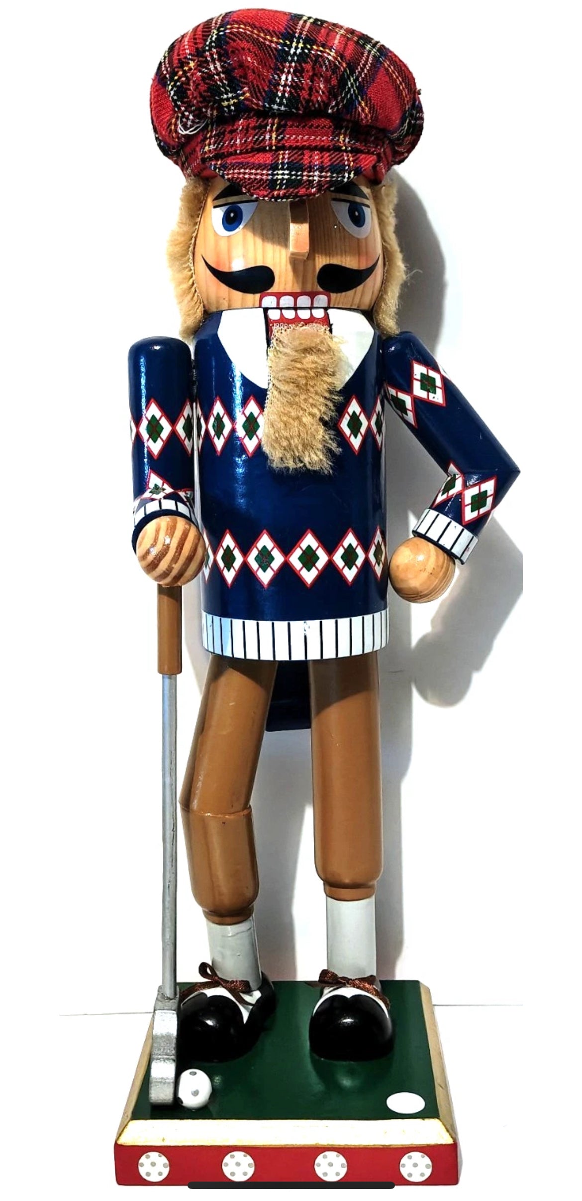15" Dressed to the Nines Golf Nutcracker