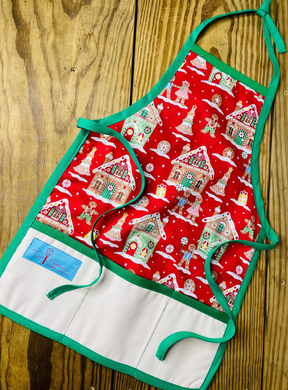 Children's gingerbread apron Christmas Cheer All Year