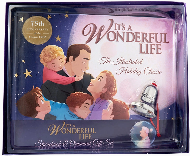 The Canton Christmas Shop Its A Wonderful Life Illustrated Holiday Classic Storybook and Ornament Gift Set Bell 75th Anniversary