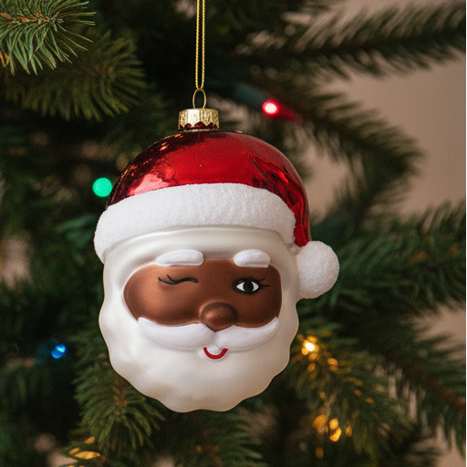 Christmas Cheer All Year Jolly Olde Saint Nick Oversized Santa Head ornament by Cody Foster and Co.