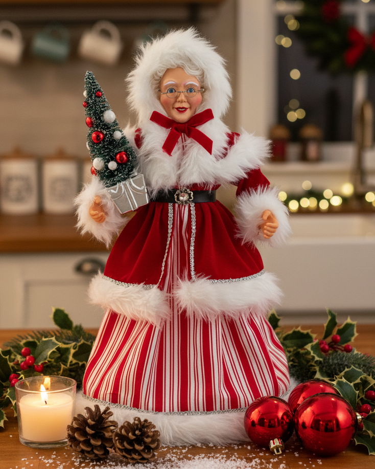 Christmas Cheer All Year Mrs. Claus Kringle Claus Kurt Adler figurine