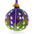 The Canton Christmas Shop Royal Ball Collection Lillies of the Valley Purple Ball Ornament Ukraine Glass Christmas 
