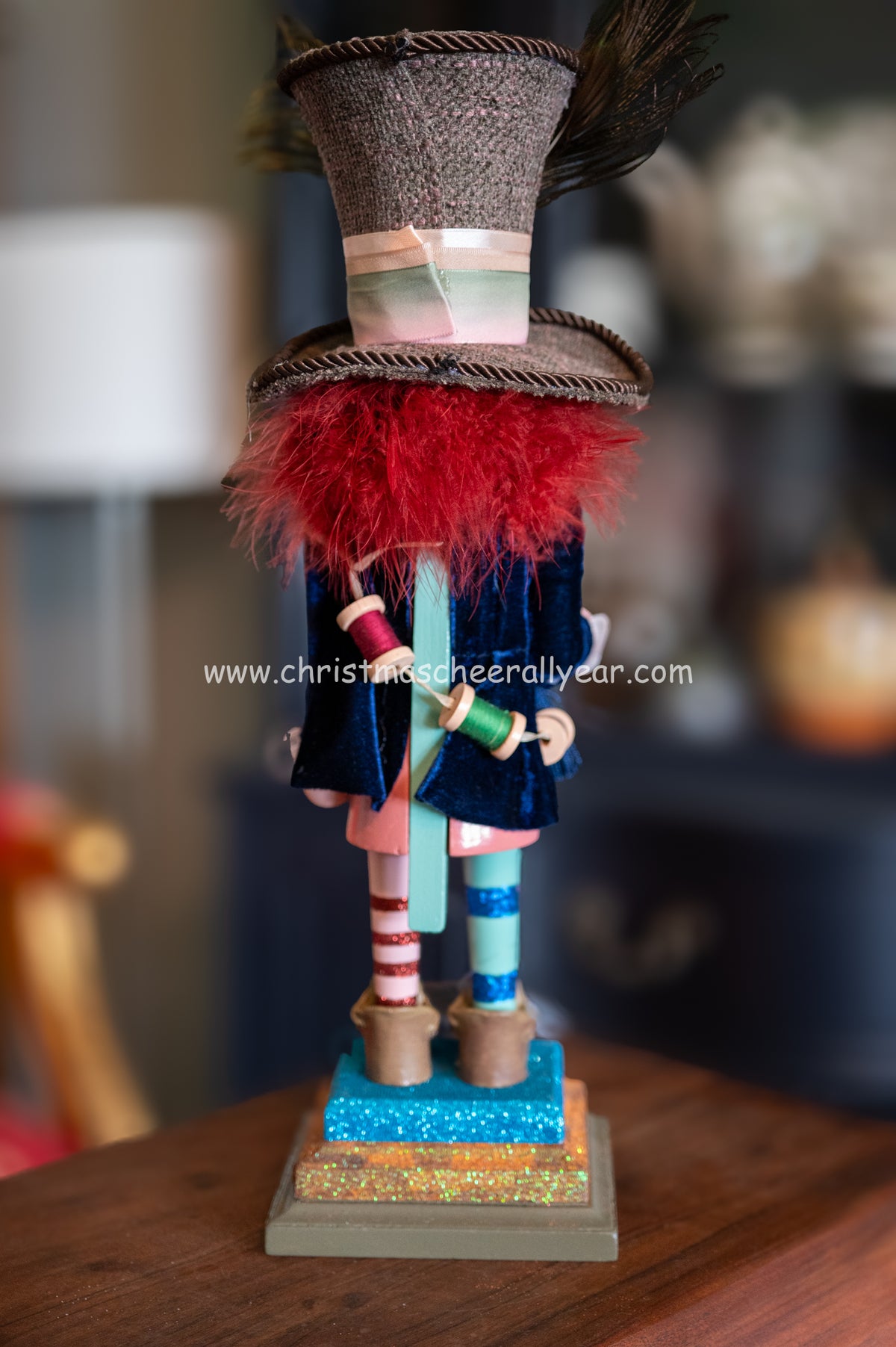 Mad Hatter nutcracker in super detail available at Christmas Cheer All Year
