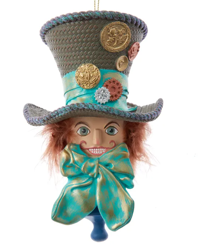 Mad Hatter Holly Hat Ornament by Kurt Adler Christmas Cheer All Year