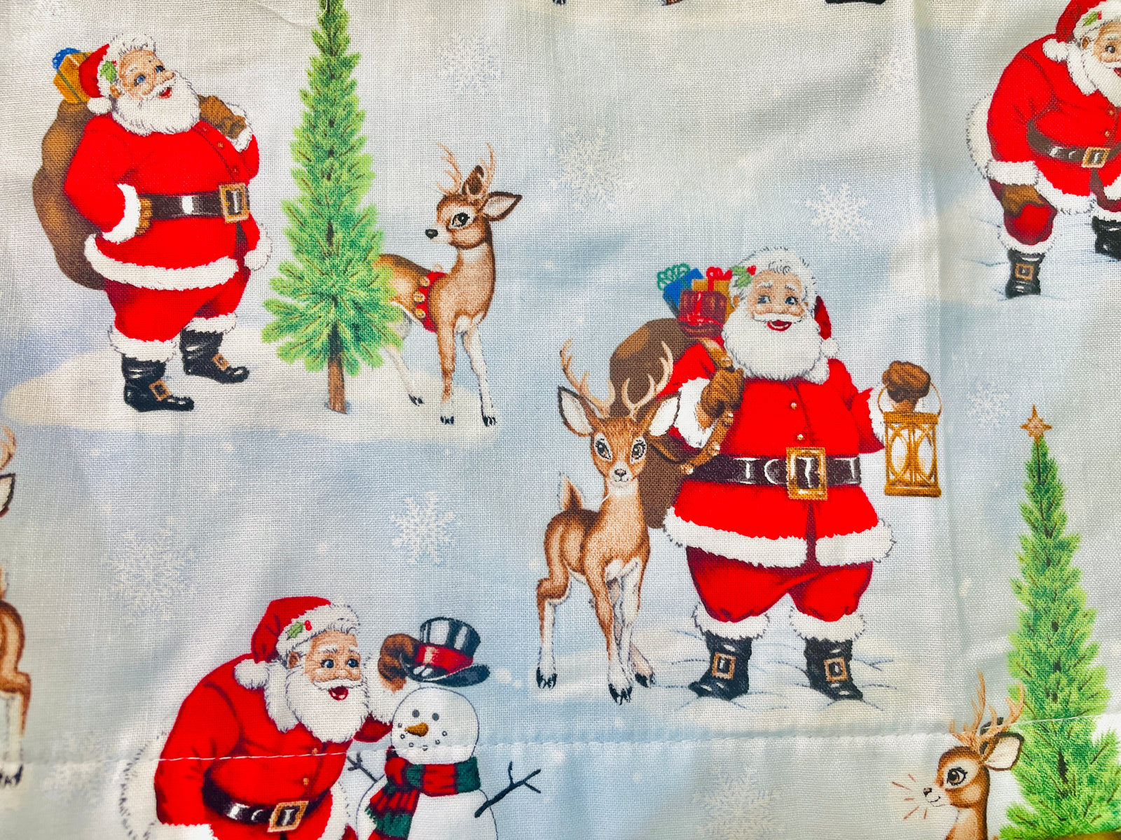 Merry Santa and Reindeer Apron
