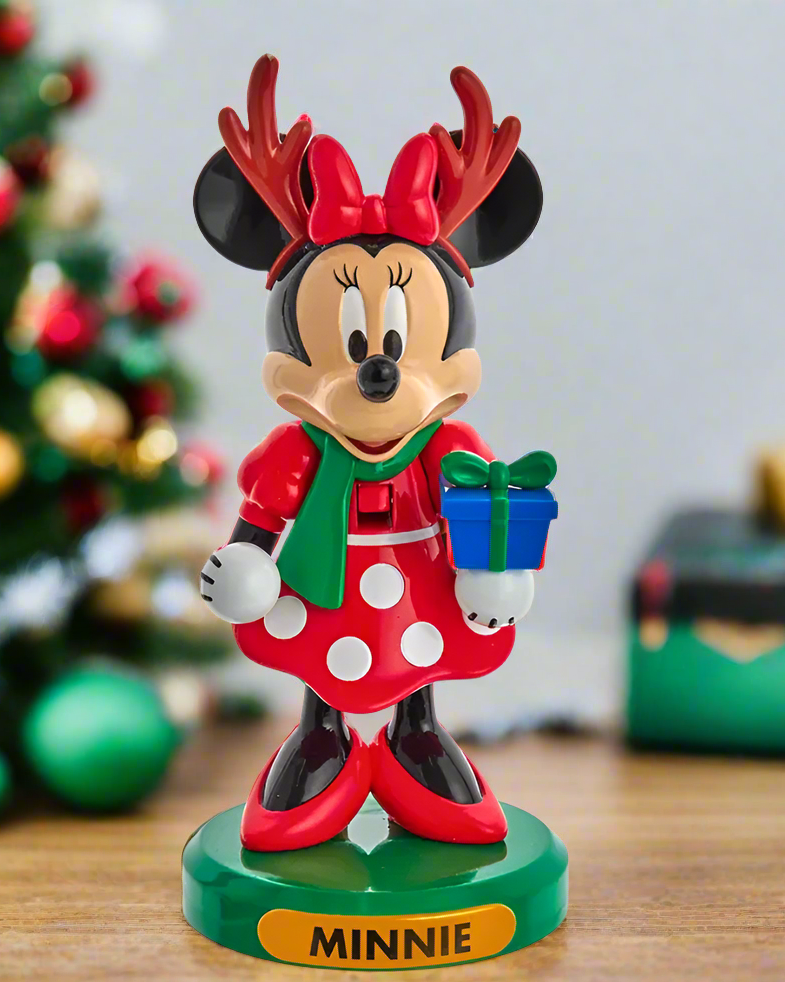 Christmas Cheer All Year Minnie Mouse with Present 6" Nutcracker Disney Kurt Adler