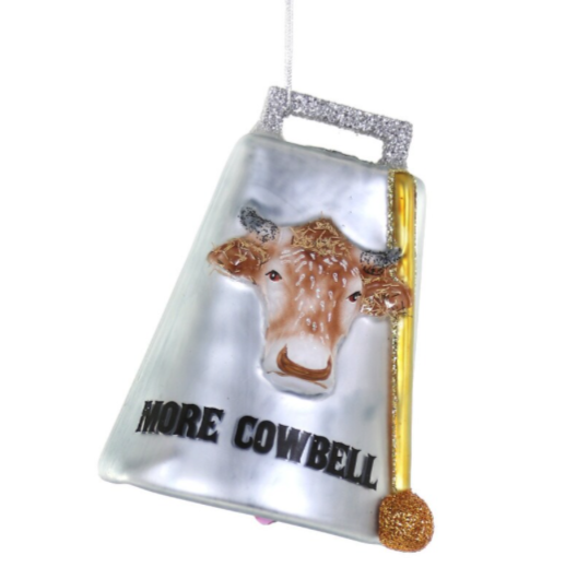 Christmas Cheer All Year More Cowbell Saturday Night Live Skit Will Ferrell Skit Glass Ornament Blue Oyster Cult Comedy SNL