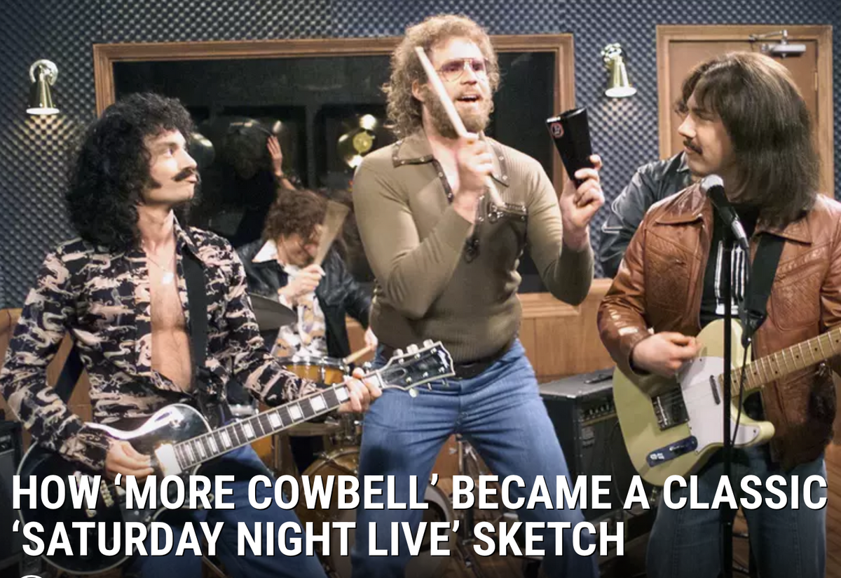 Christmas Cheer All Year More Cowbell Saturday Night Live Skit Will Ferrell Skit Glass Ornament Blue Oyster Cult Comedy SNL