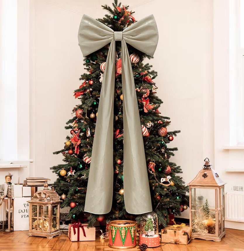 Christmas Cheer All Year Oversized Velvet Christmas Tree Bow
