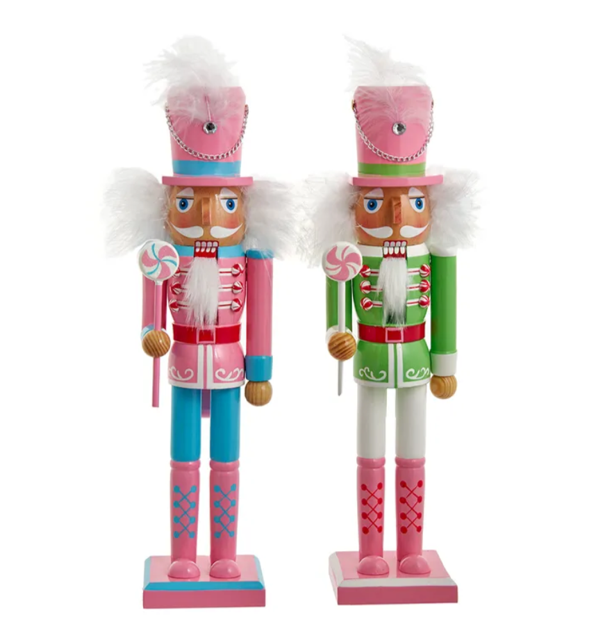 The Canton Christmas Shop 15" Pastel Soldier Nutcracker Assorted Peppermint by Kurt Adler