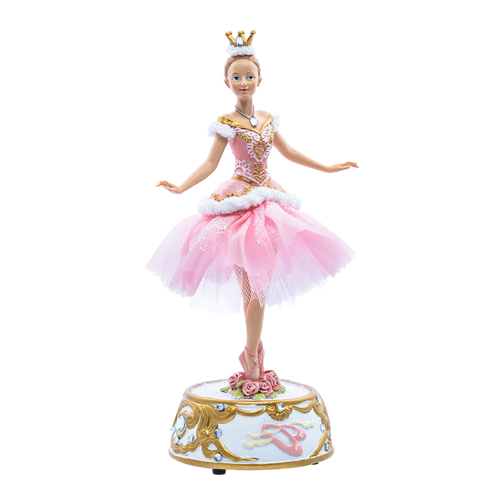 Christmas Cheer All Year Pink Ballerina Music Box by Kurt Adler T2274