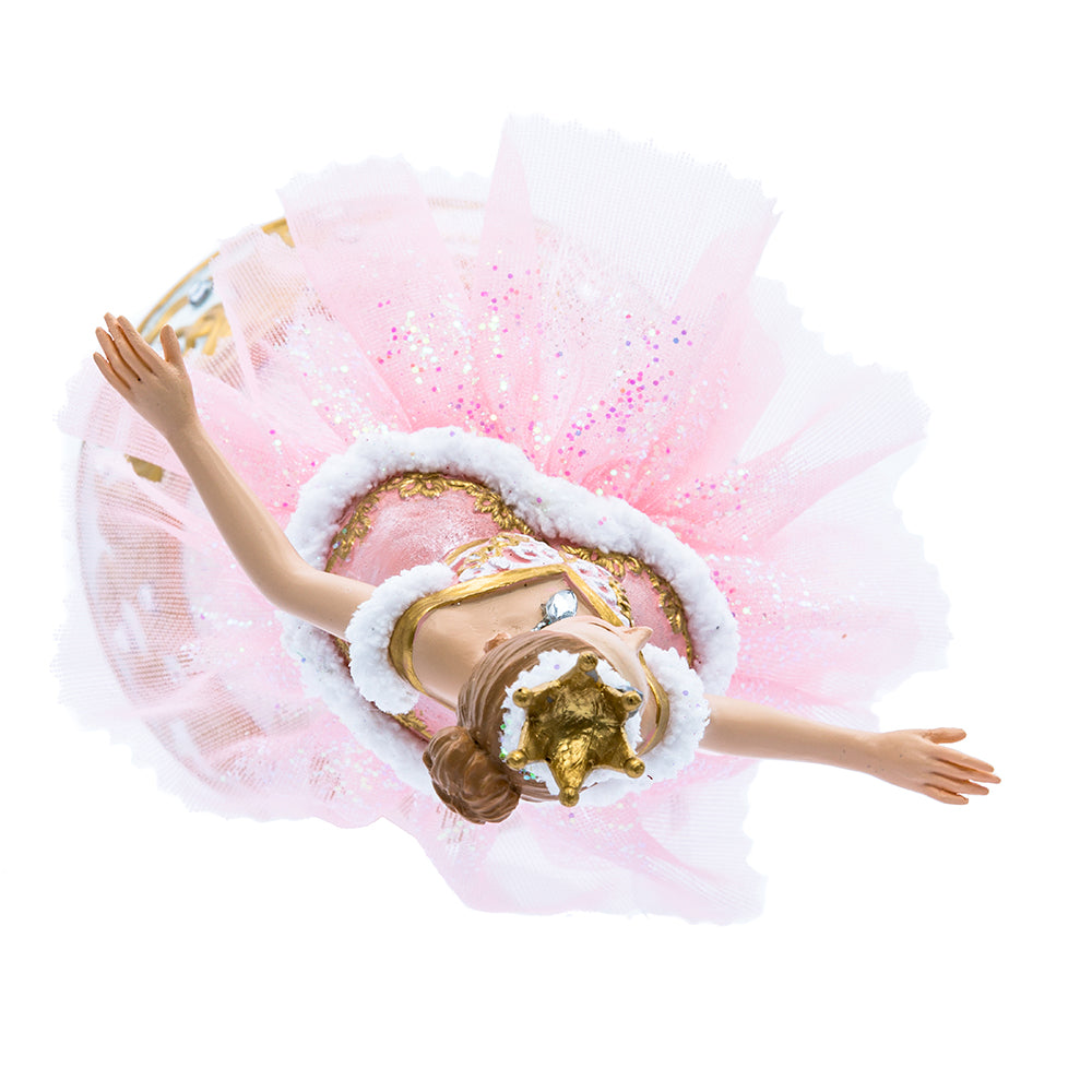 Christmas Cheer All Year Pink Ballerina Music Box by Kurt Adler T2274