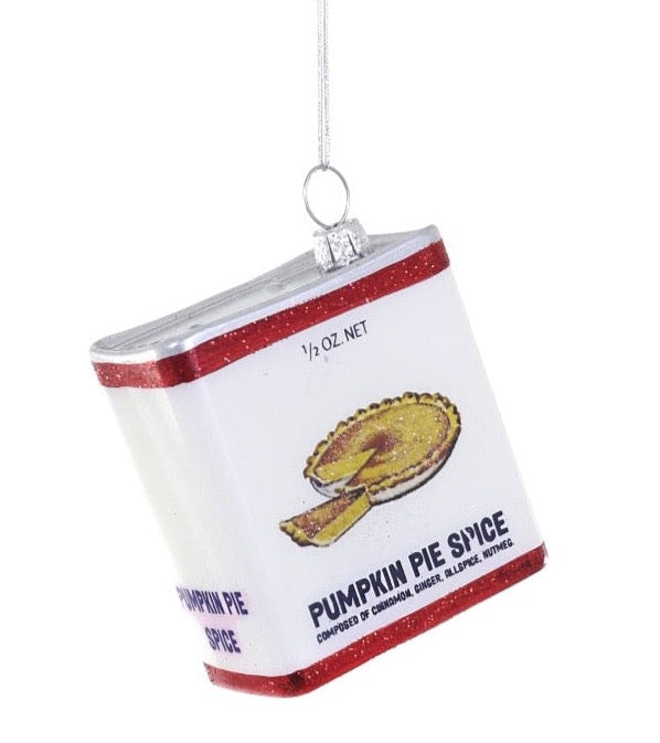 The Canton Christmas Shop Pumpkin Pie Spice Glass Ornament by Cody Foster