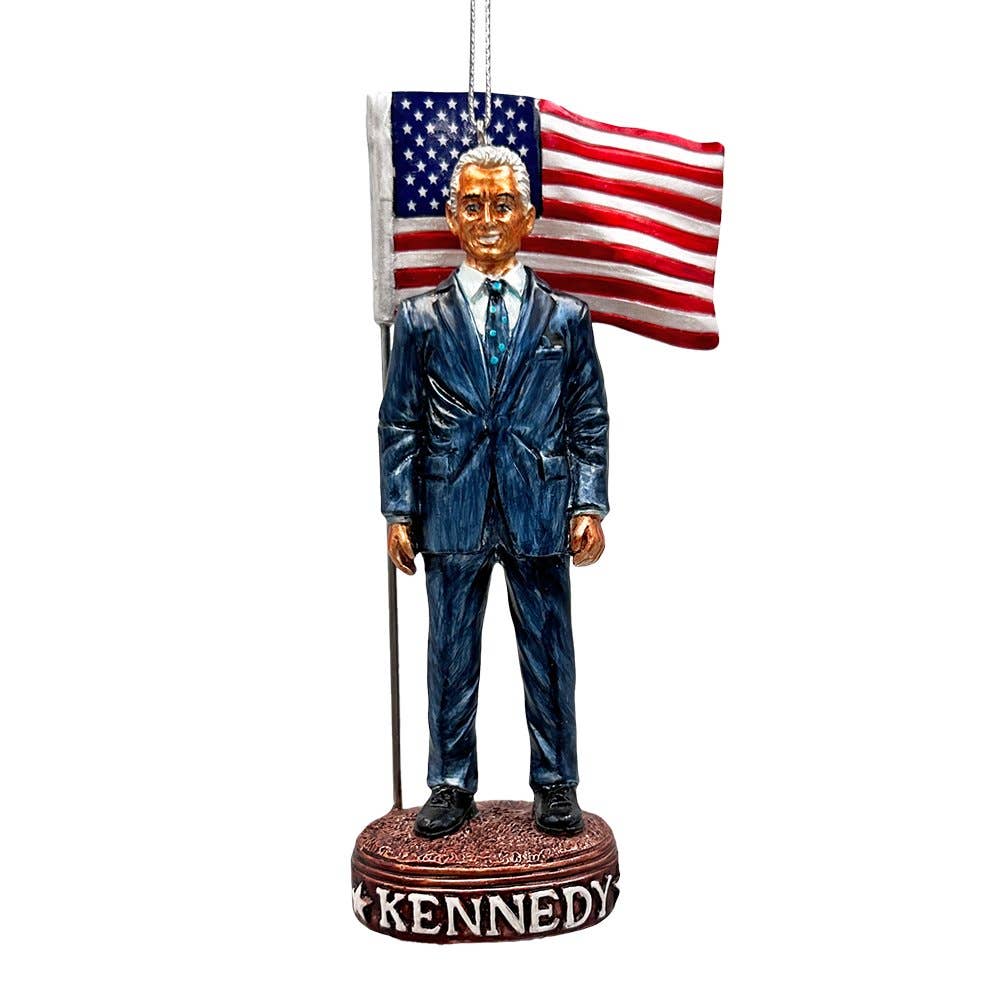 The Canton Christmas Shop RFK Representing America Ornament with Robert F Kennedy Jr. MAHA Make America Great Again Healthy Again American Flag