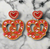 The Canton Christmas Shop Red and Pink Pretzel Heart Beaded Earrings Valentines Day