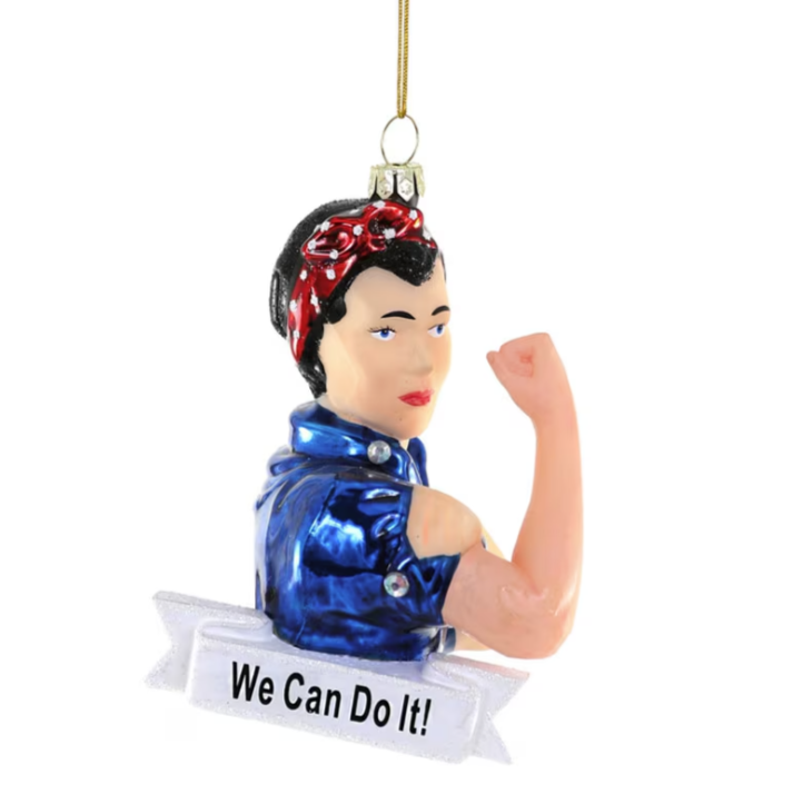 The Canton Christmas Shop Rosie the Riveter iconic American factory worker World War II We Can Do It USA patriotic