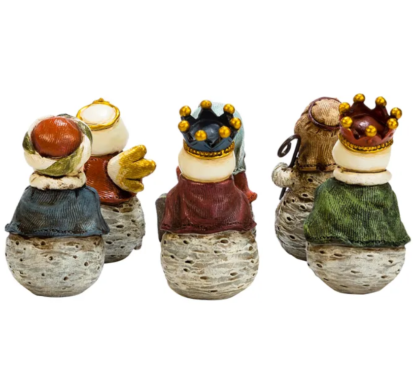Christmas Cheer All Year snowman nativity set of seven rustic christmas Kurt Adler J7344