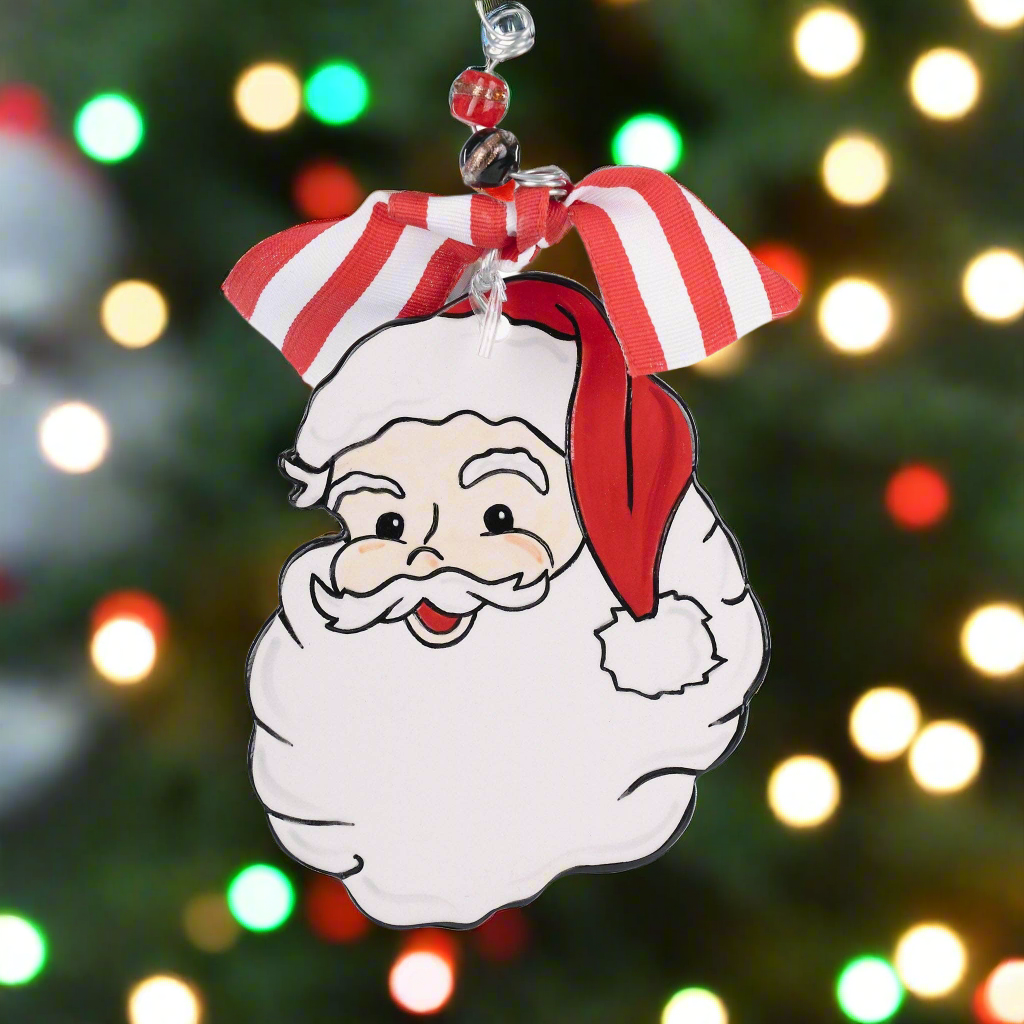Christmas Cheer All Year Santa Flat Christmas Ornament by Glory Haus