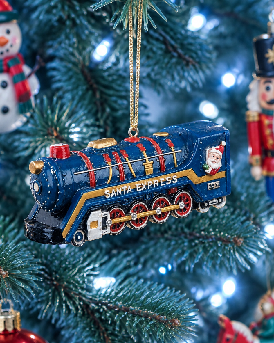 Christmas Cheer All Year santa express train ornament by kurt adler