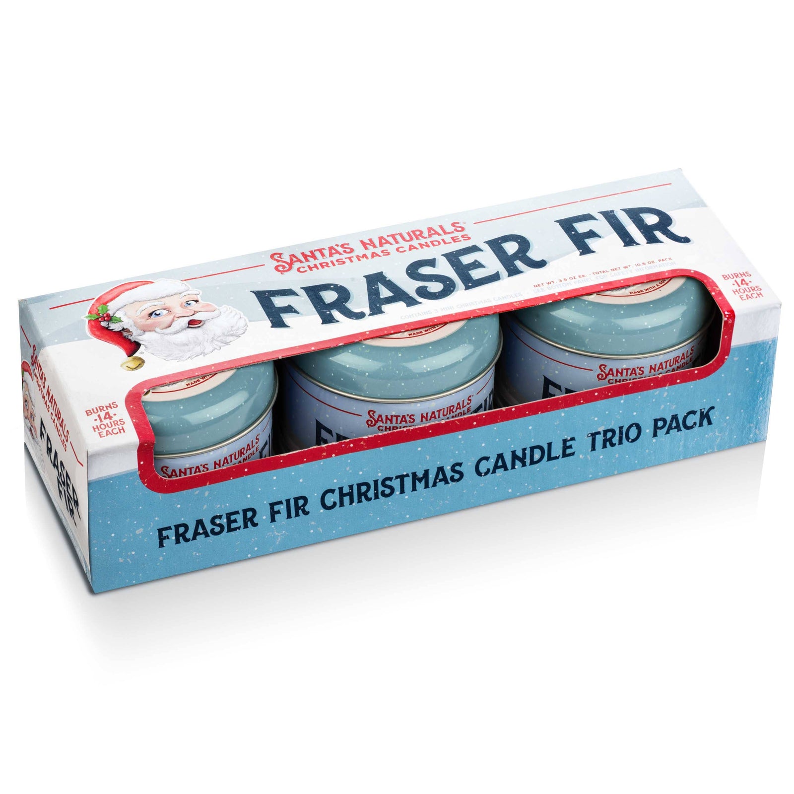 Christmas Cheer All Year Santa's Naturals Frasier Fir Christmas Candle Trio Pack
