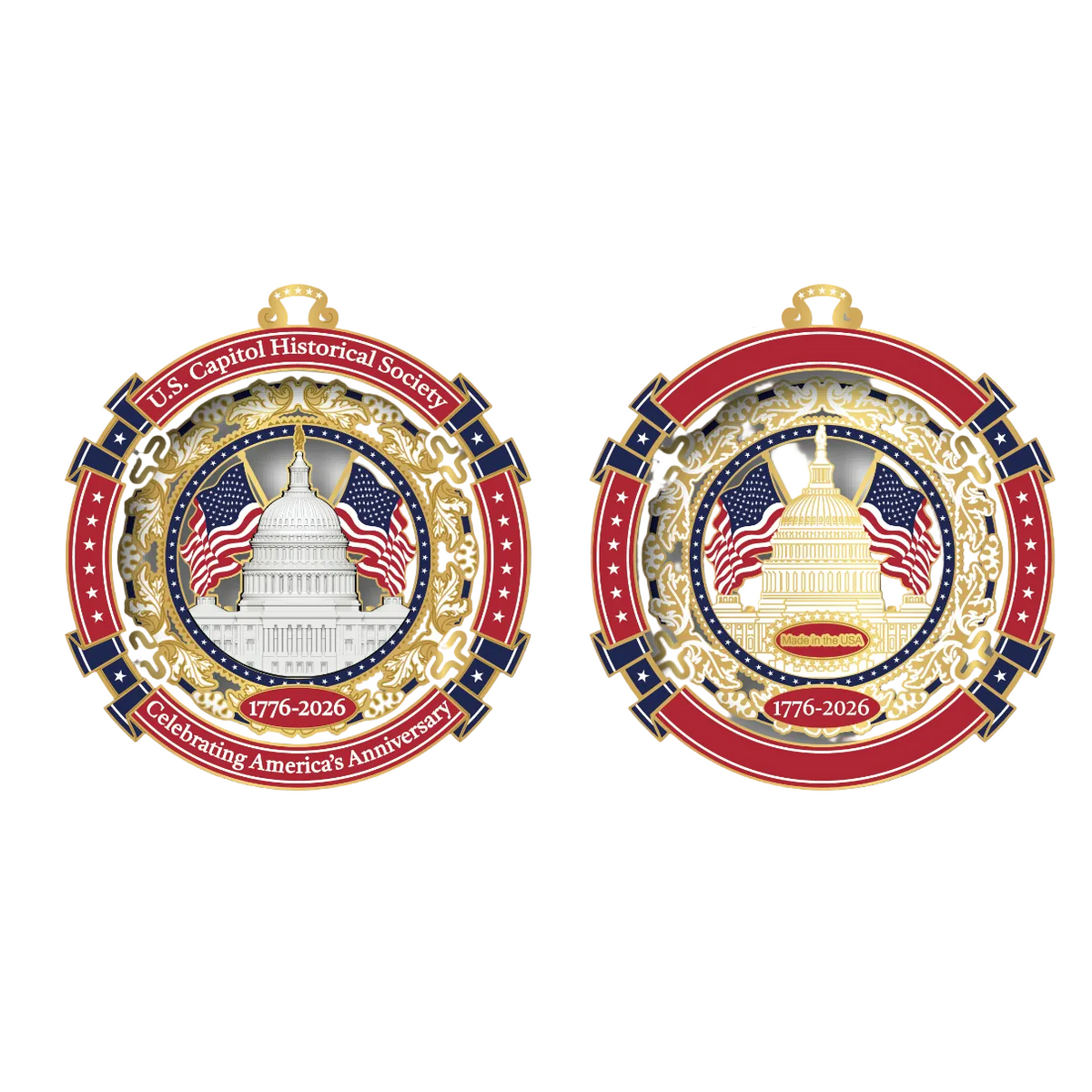 USCHS America 250 Commemorative Marble Ornament