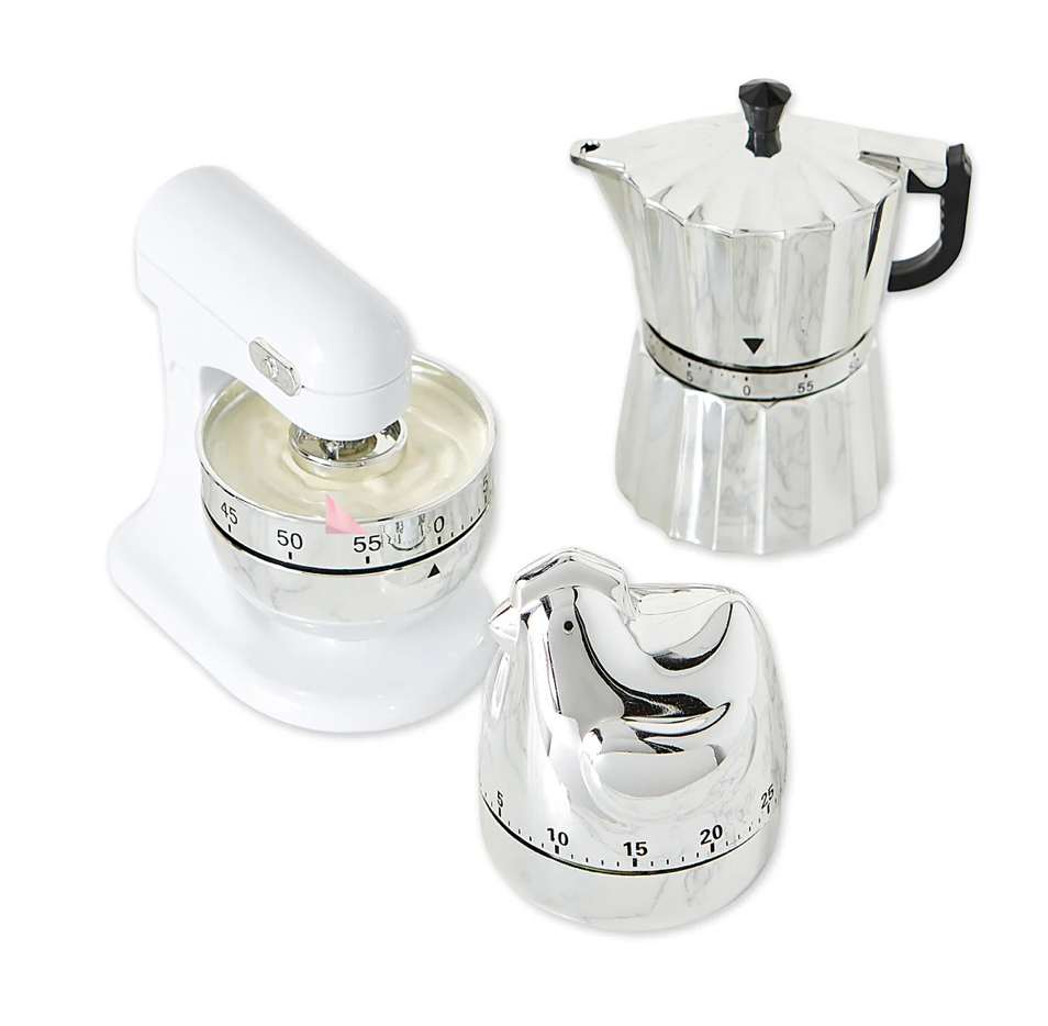The Canton Christmas Shop Stand Mixer Moka Pot Chicken chrome midcentury style timers