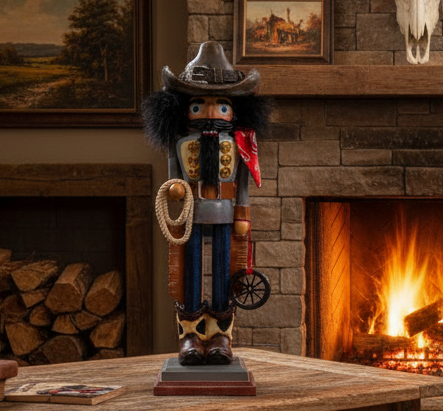 Christmas Cheer All Year Kurt Adler Hollywood Texas Cowboy Nutcracker with Lasso