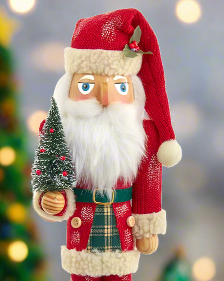 Christmas Cheer All Year traditional wooden santa nutcracker kurt adler 