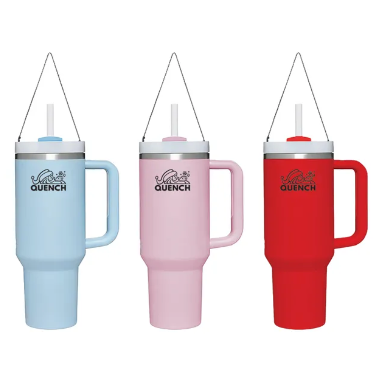 Christmas Cheer All Year Water Tumbler Stanley Cup Pink Blue Red Ornaments