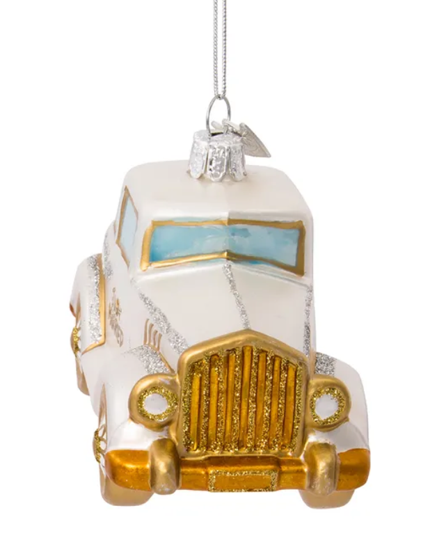 christmas cheer all year Noble Gems Wedding Box Glass Ornaments Gift Set glittered wedding car by Kurt Adler