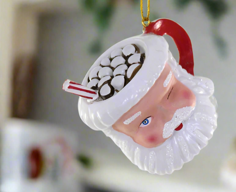 The Canton Christmas Shop winking santa small mug mini ornament by Cody Foster