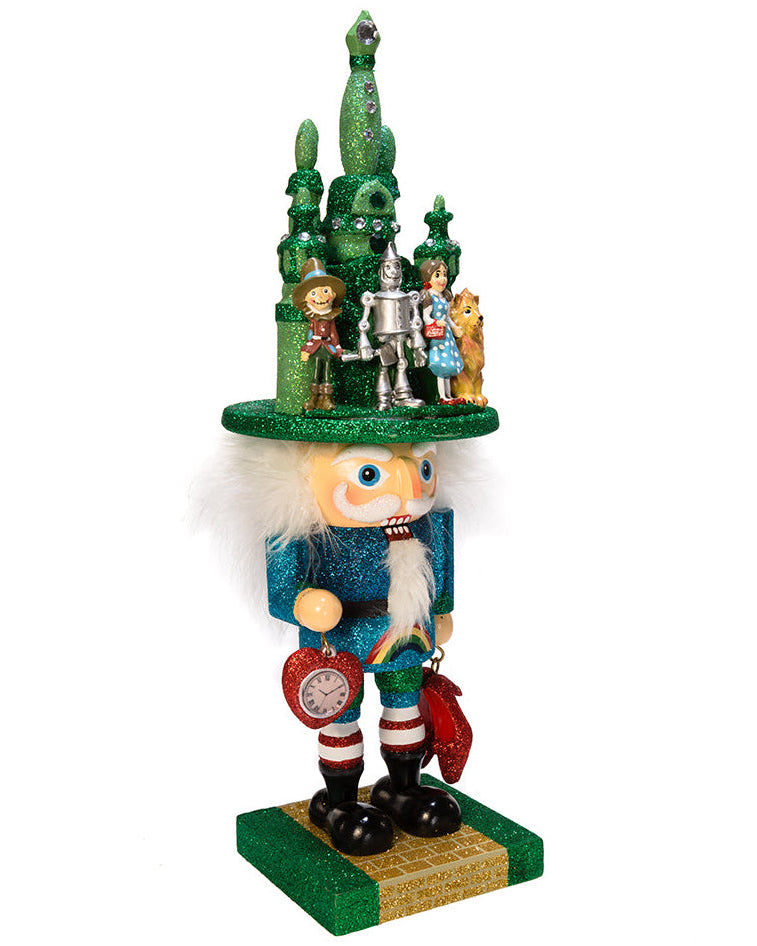 Christmas Cheer All Year Nutcracker figurine inspired by The Wizard of Oz on a white background