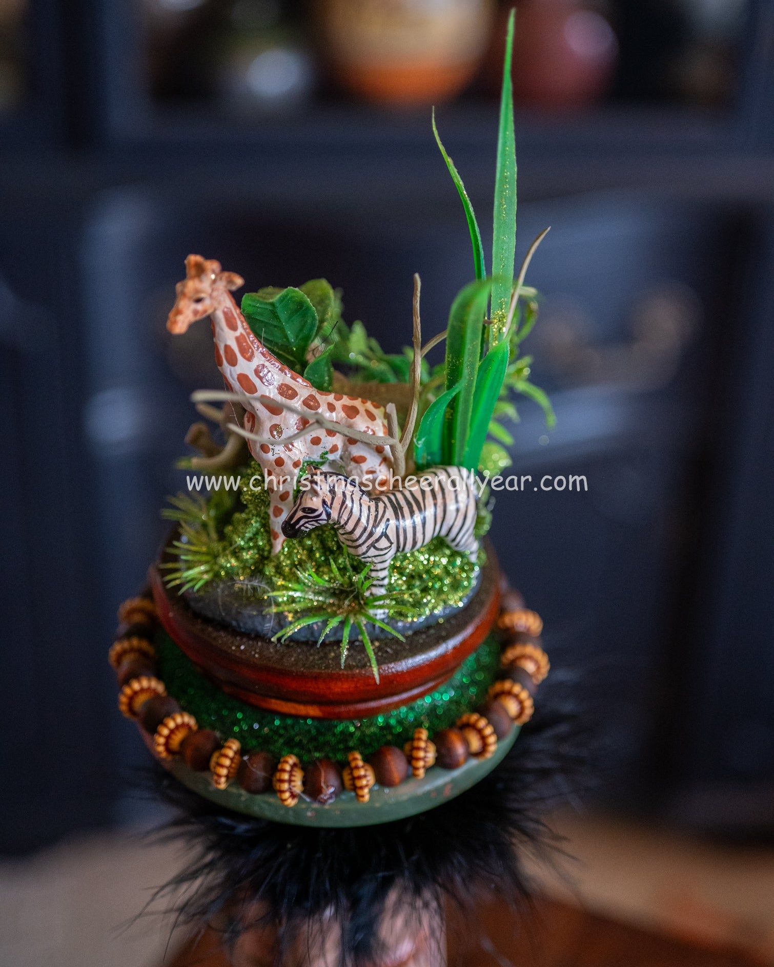Nutcracker for all year, the Kurt Adler Zoo Safari Jumanji themed Nutcracker is highly detailed with animals at the Christmas Cheer All Year online store. 