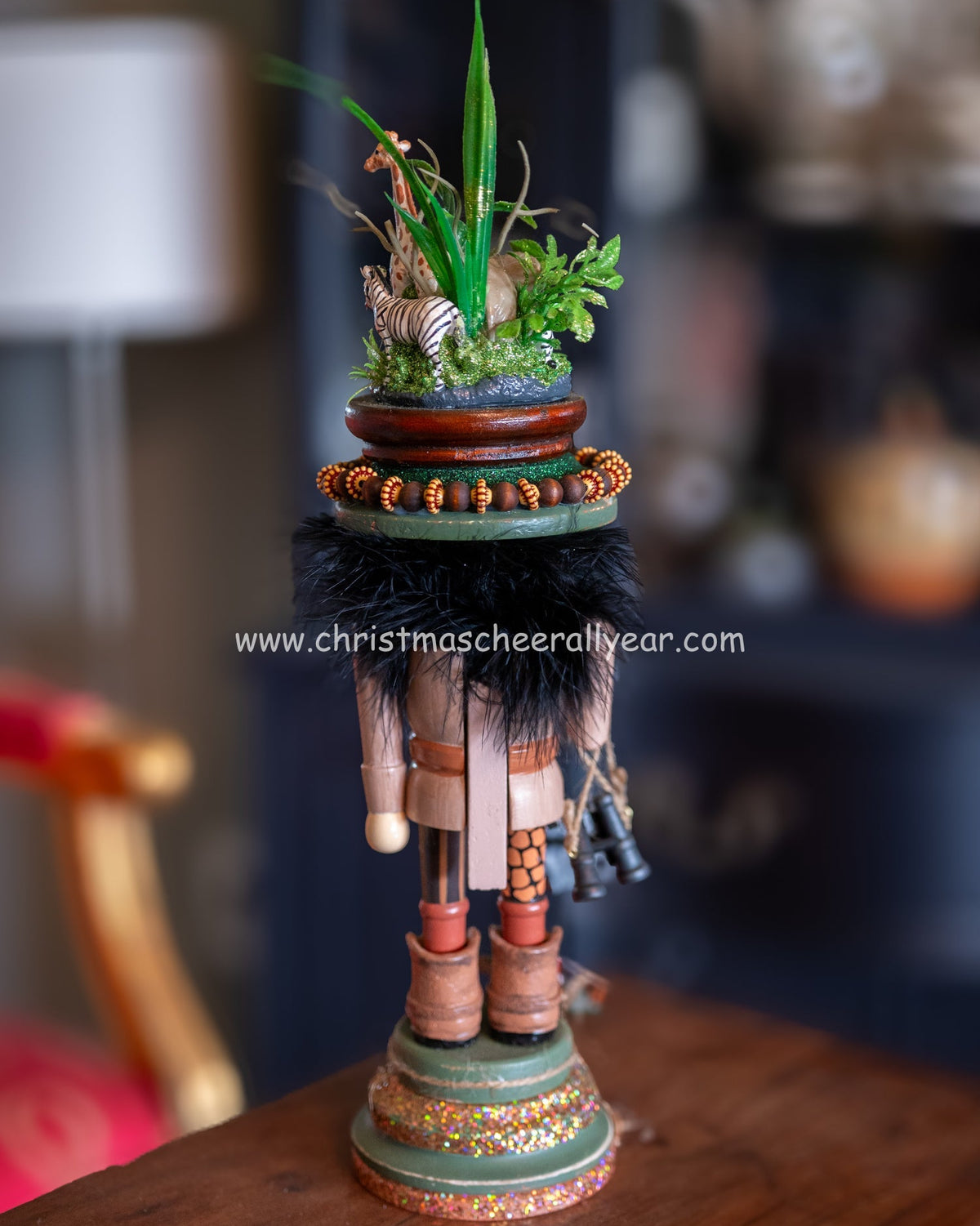 A nutcracker for every season, the Kurt Adler Zoo Safari Jumanji themed nutcracker available online at Christmas Cheer All Year
