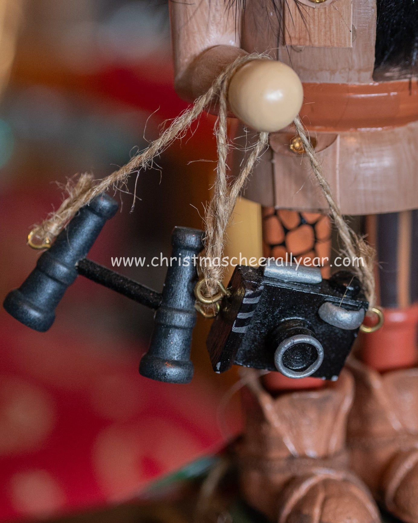 Kurt Adler Zoo Safari Jumanji themed Nutcracker figurine with safari hat and animal details, available at Christmas Cheer All Year online store