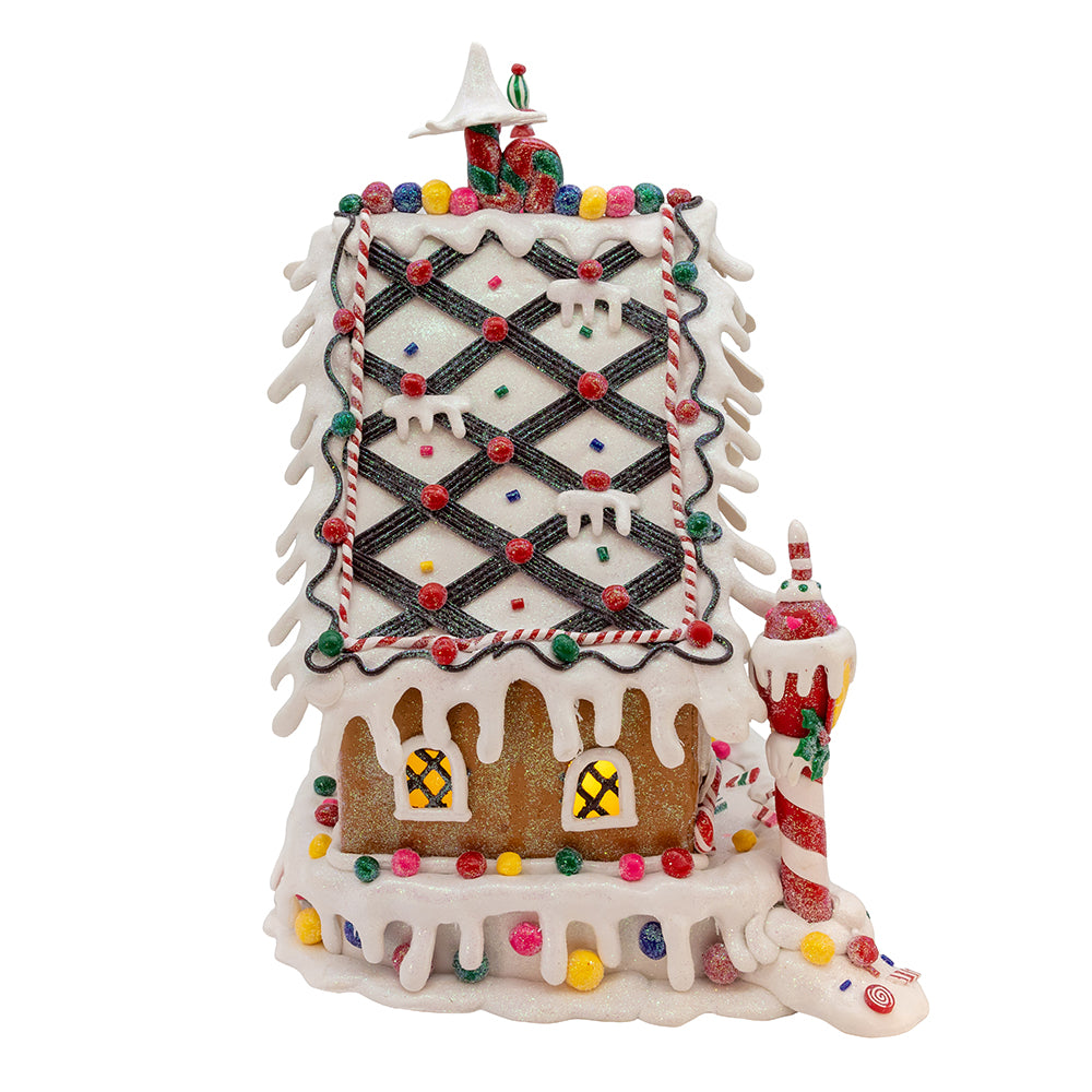 Christmas Cheer All Year 13" Pre-Lit Claydough Gingerbread Inn with C7 Bulb D2414 Kurt Adler