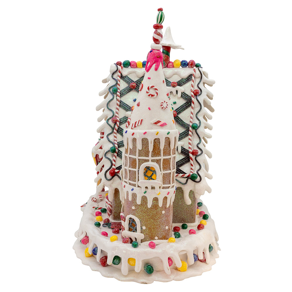 Christmas Cheer All Year 13" Pre-Lit Claydough Gingerbread Inn with C7 Bulb D2414 Kurt Adler