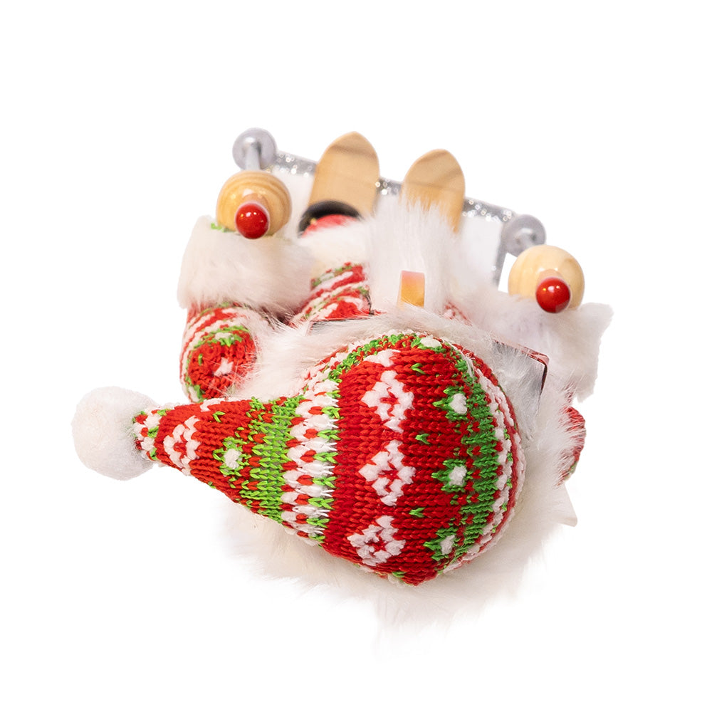 top of 15" ski santa nutcracker christmas cheer all year