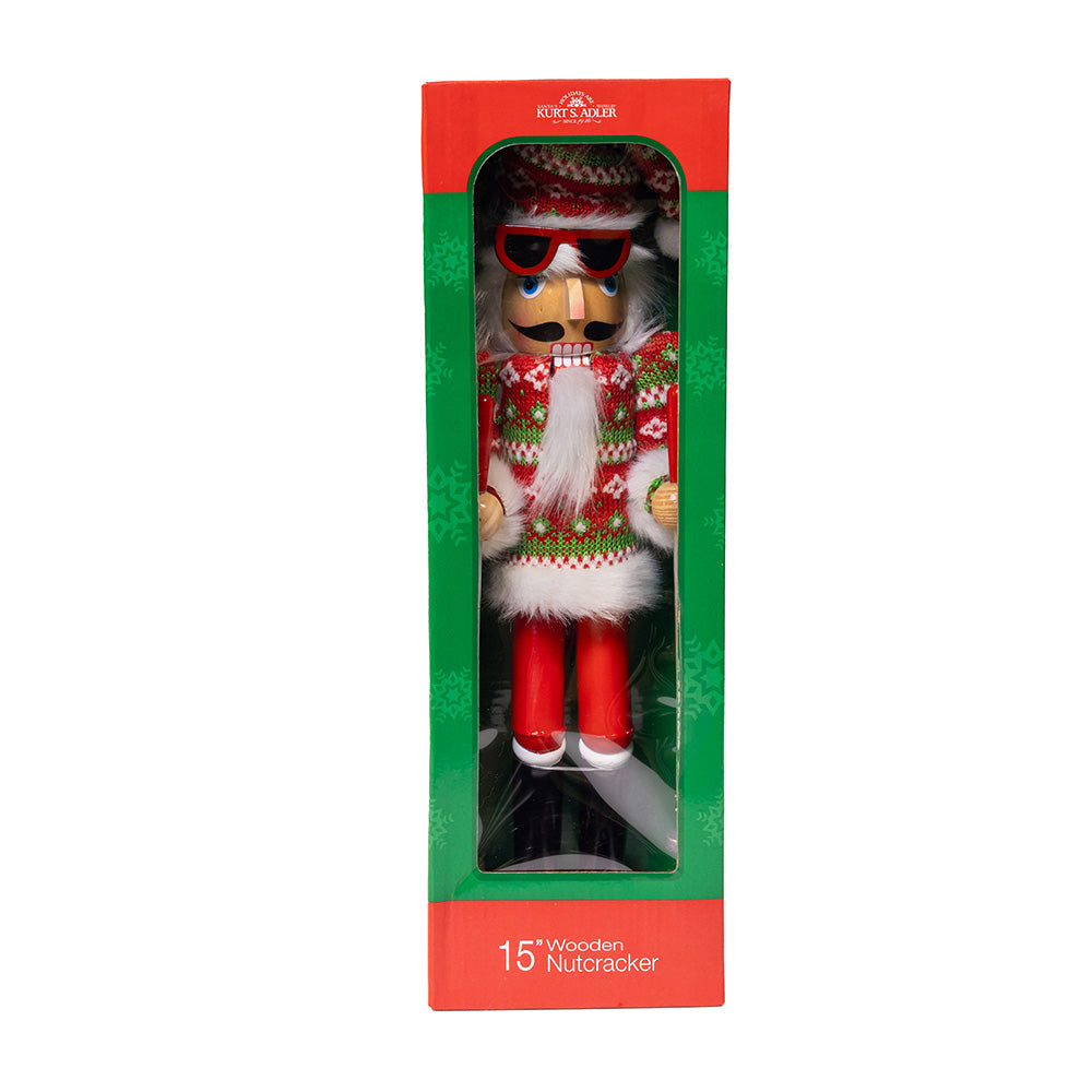 15" Ski Santa in Box Christmas Cheer All Year