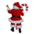 Christmas Cheer All Year FA0202 Santa Fabriche Figurine Holding Candy Cane