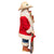Christmas Cheer All Year Fabriche Cowboy Santa Claus figure holding a guitar and gift boxes on a white background
