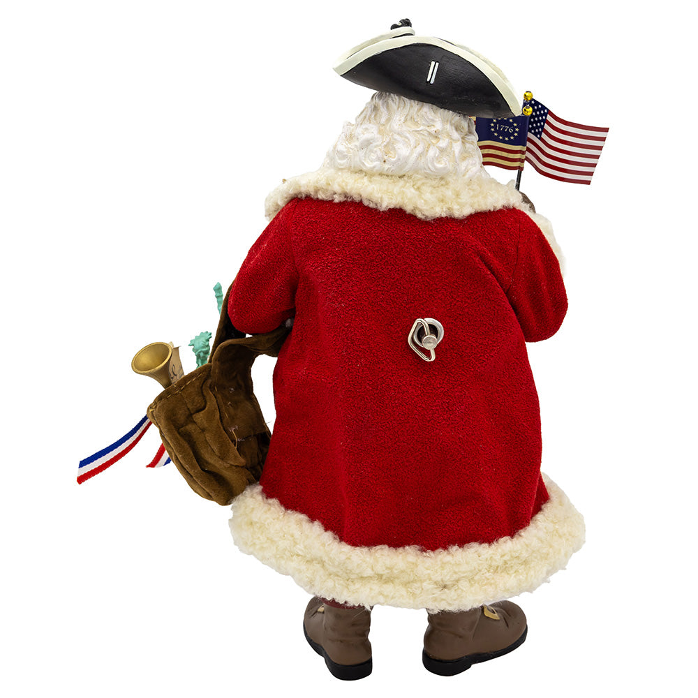 Christmas Cheer All Year Santa Claus figure with American flag 250th America Anniversary Statue of Liberty and Independence Day accessories 