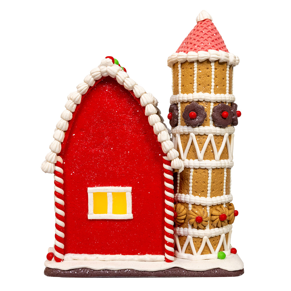 Christmas Cheer All Year Red Barn Gingerbread house 