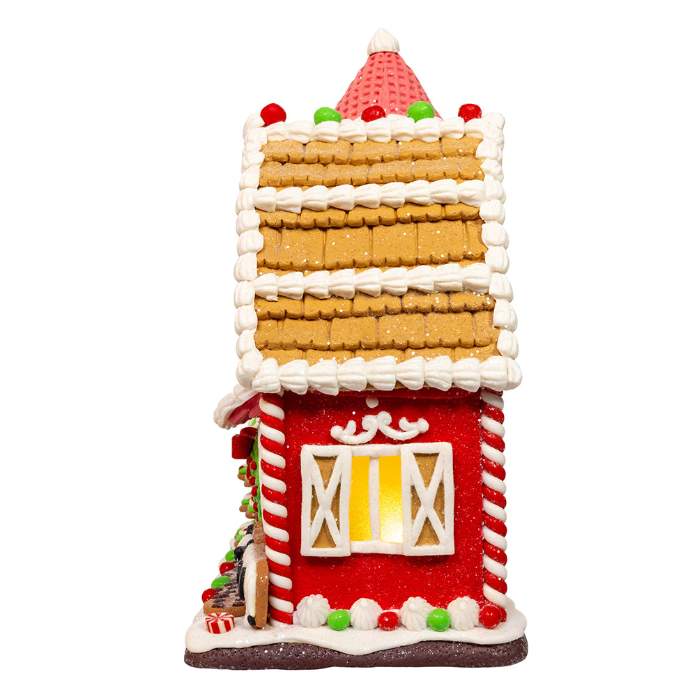 Gingerbread house barn Kurt Adler Christmas cheer all year