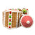 Christmas Cheer All Year Top View of Gingerbread house barn roof and silo