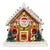 9" Battery Operated Gingerbread House With Santa & Ribbon Candy Roof