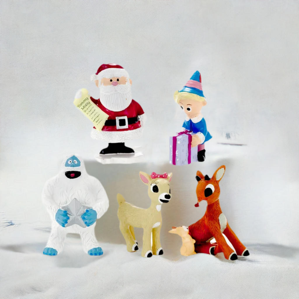 The Canton Christmas Shop Rudolph the Red Nosed Reindeer five piece resin figurine set